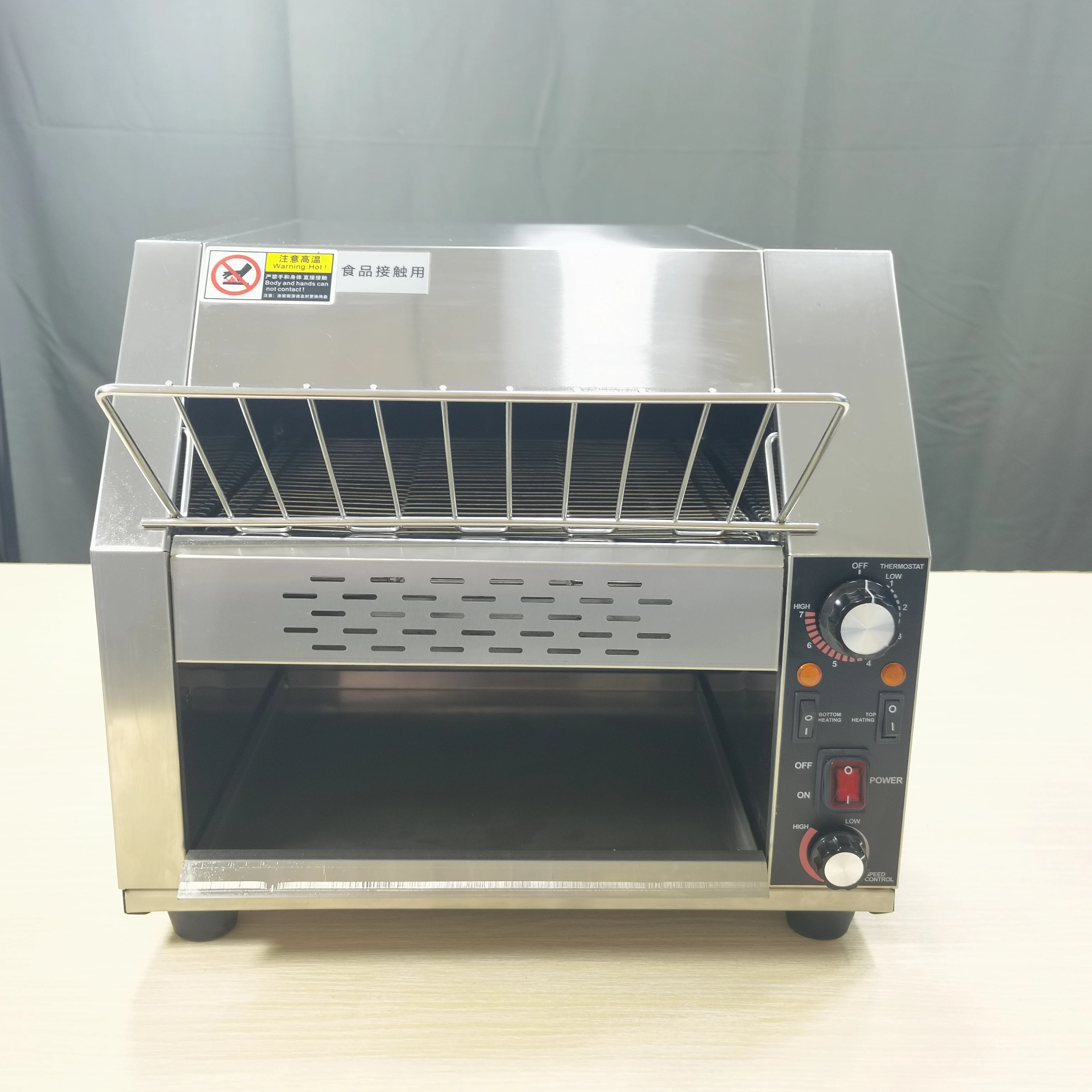 220V Professional commercial Stainless Steel Toaster Manufacturer Bread Electric Conveyor Toasters With CE 4