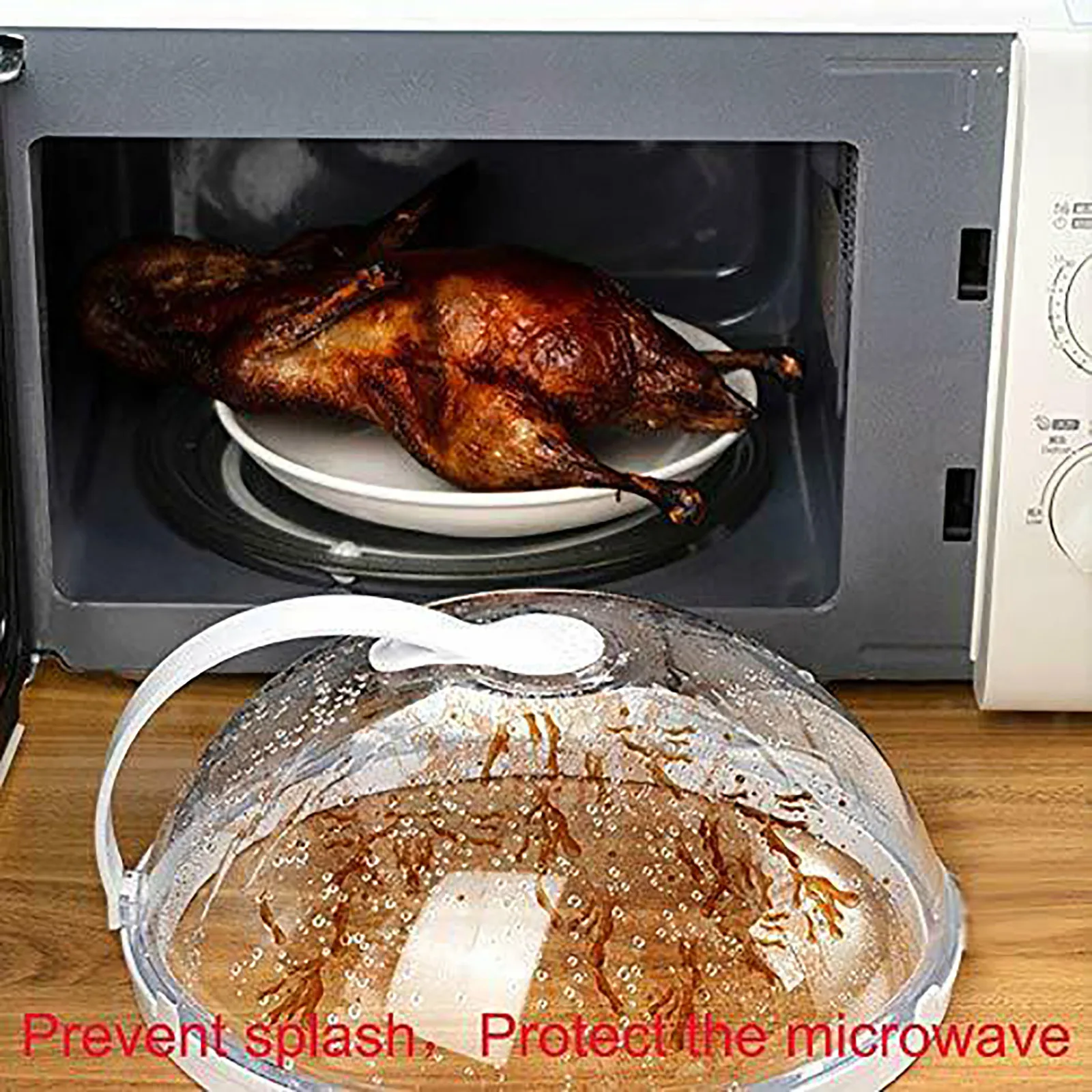 Large Microwave Splatter Cover BPA Free Microwave Oven Plate Food Cover  Guard Lid with Adjustable Steam Vents Dishwasher Safe