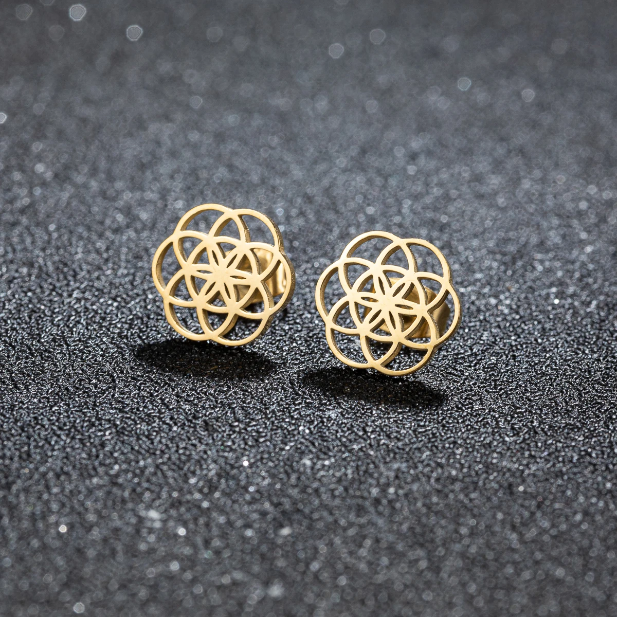 5 paare/los Edelstahl Ohrringe 2024 Trend neue Mode Blätter Ohr Piercing Ohr stecker für Frauen Schmuck Party Geschenke – Detail 4