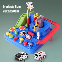 

Racing Train Tracks Rail Cars Adventure Manual Car Toy Table Game Puzzle Toys for Children House Play Game Gift