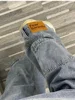 Ins Fashion American Retro Baggy High Waisted Jeans Woman High Street Denim Pants Reversible Trousers Streetwear Loose Jeans 6