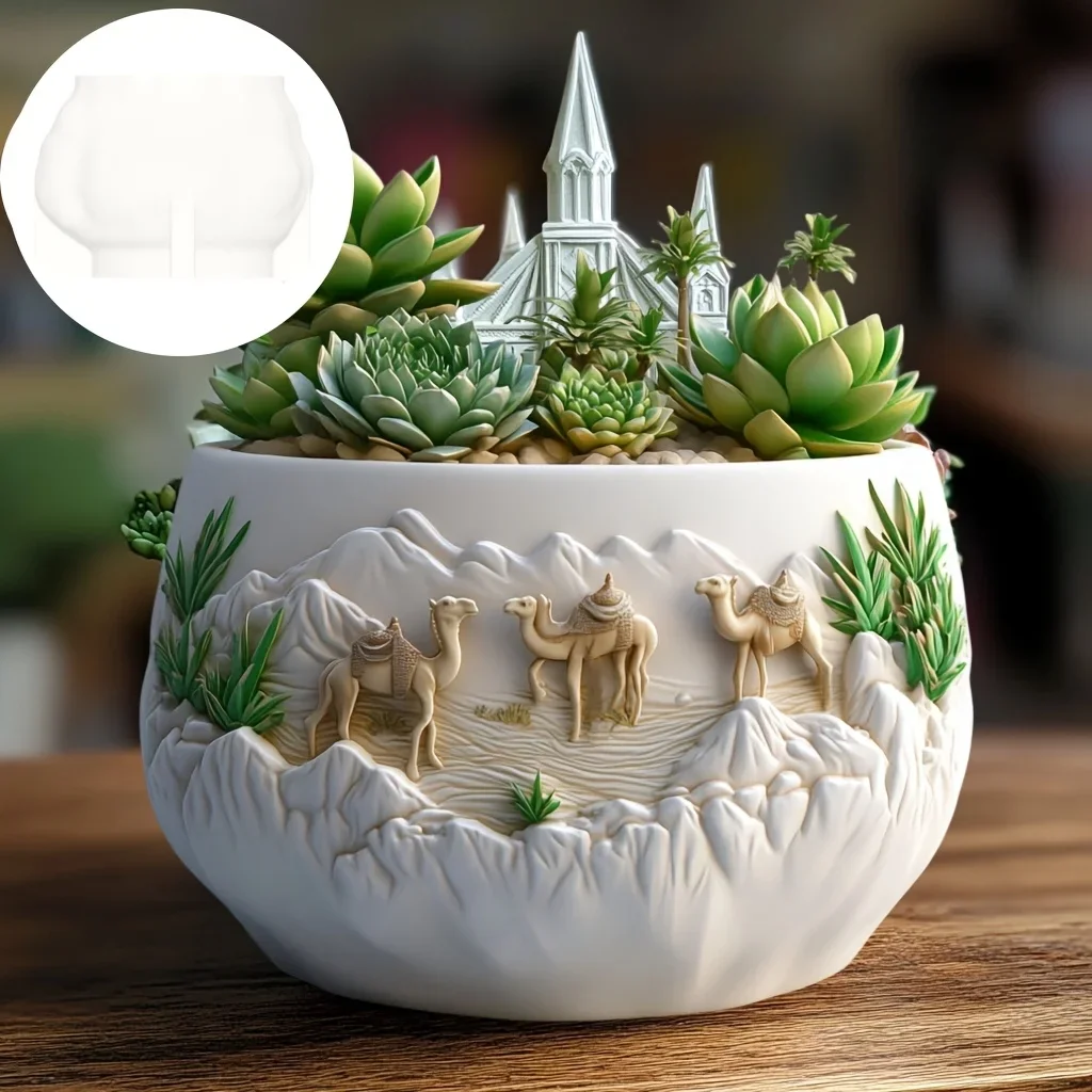 Stallion Planter Silicone Mold 5