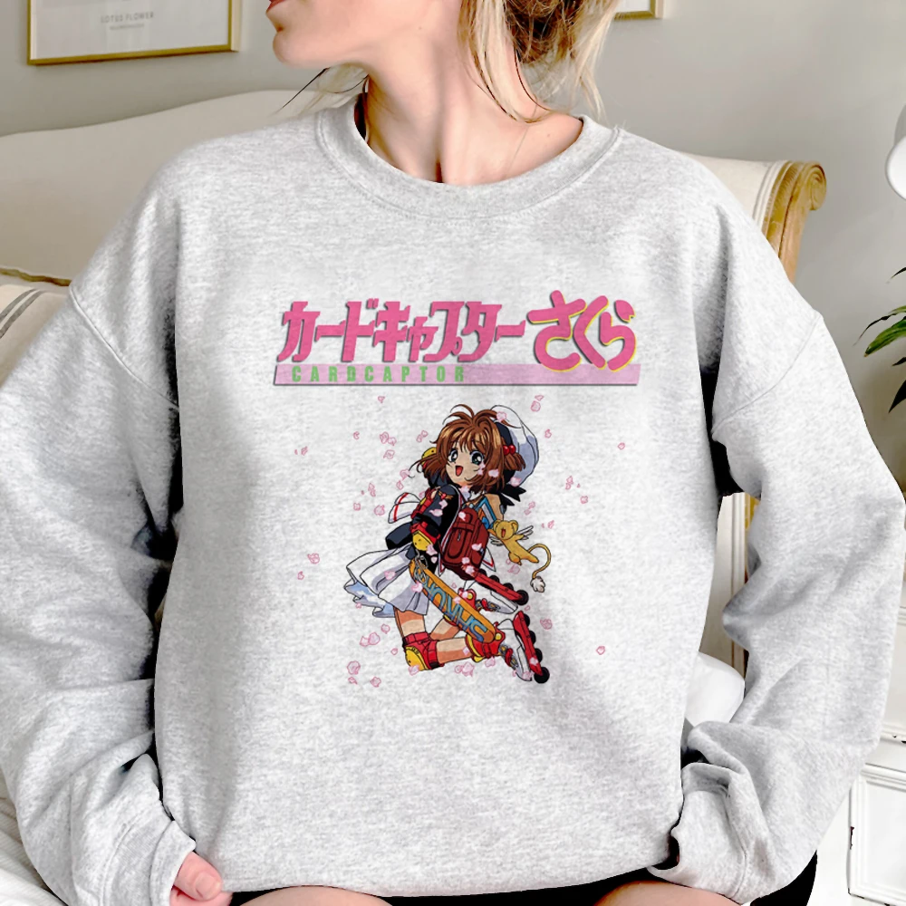 

Женские толстовки с капюшоном Cardcaptor Sakura, забавная женская зимняя модель y2k в стиле Харадзюку С Капюшоном