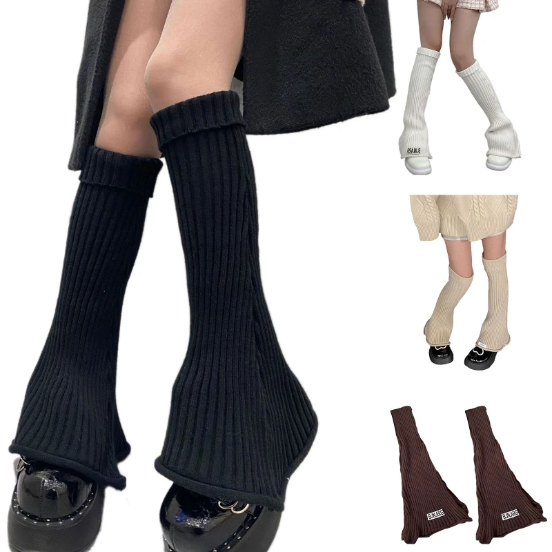 Harajuku Flare Leg Warmers Leg Warmers Striped Cuffs Goth Flare Leg