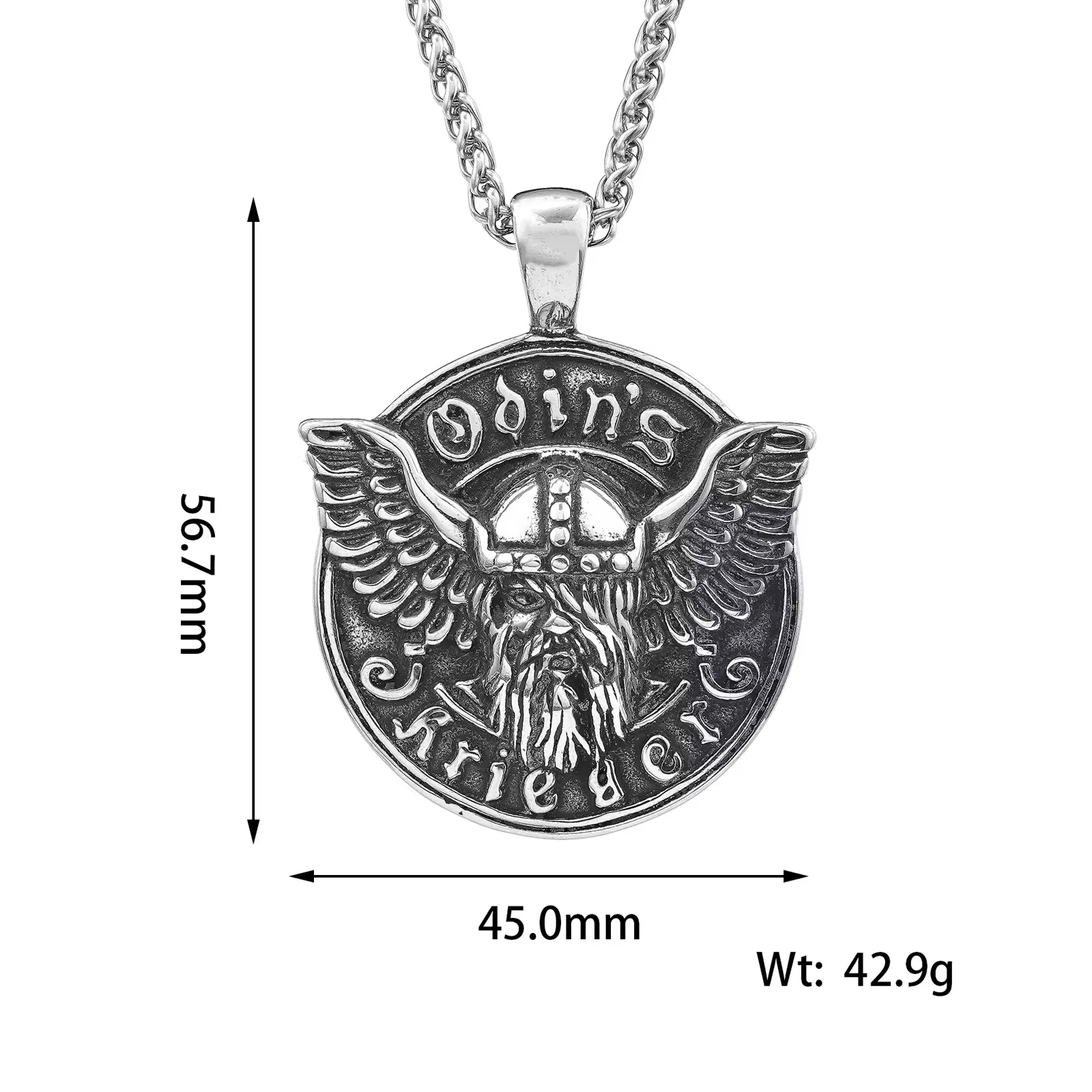 FANDAO-Norse Viking Amulet Stainless Steel Jewelry Vintage Scandinavian Warrior Pendants Necklace