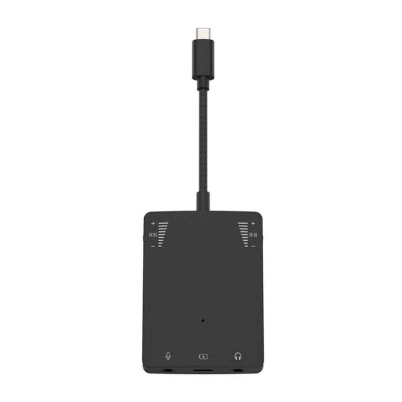 

Mini Type-C Sound Card with Fast Charging Port USB-C to 3.5mm Audio Jack Adapter Computer Accessories Dropship