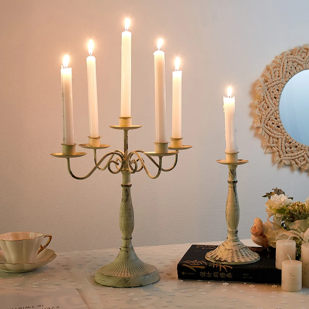 Candle Holders Nordic Creative Metal Candlestick Centerpieces Road Lead Candelabra Centerpieces Wedding Christmas Decor Love Gift