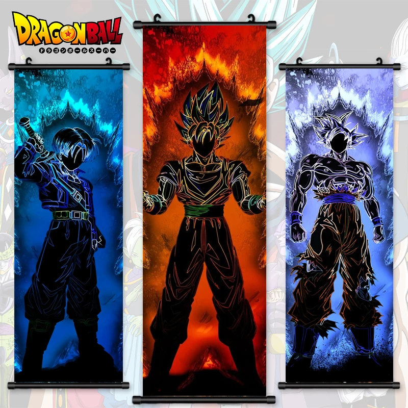 

Wall Artwork Anime Canvas Dragon Ball Pictures Goku Painting Vegeta IV Print Poster Super Saiyan Hanging Scrolls Home Decoration
