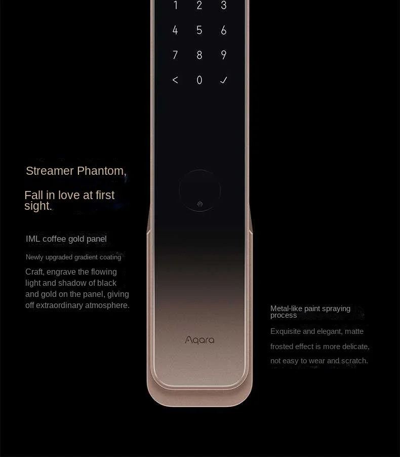 Smart Door Lock H100 Automatic Cat Eye Zigbee /Body/Light Sensor NFC Bluetooth F