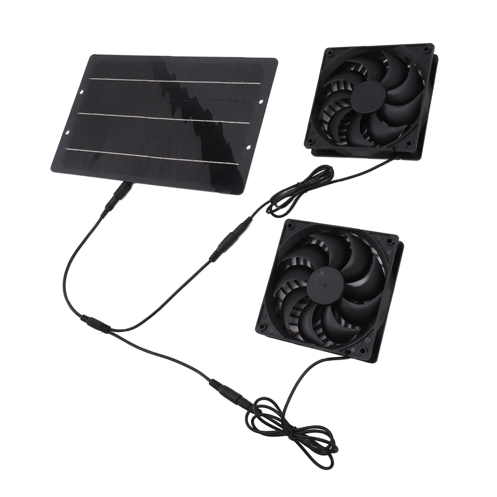 Description Picture 5 of item10W Solar Panel Fan Kit Weatherproof Solar Powered Dual Exhaust Fan Wall Mounted for Chicken Coops Greenhouses Sheds