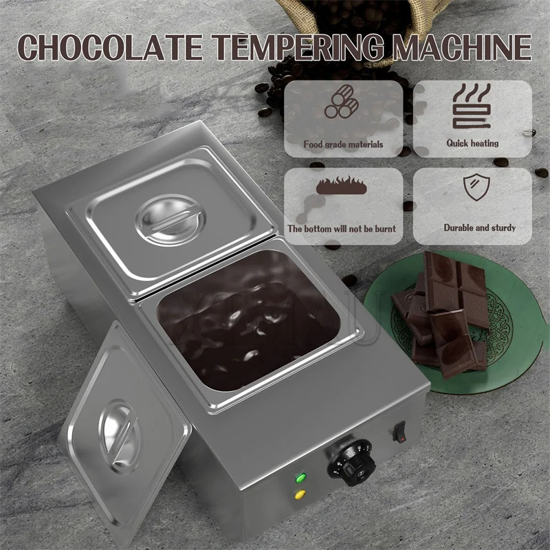 Chocolate Tempering Machine Stainless Steel Electric Commercial Food Warmer For Chocolate/Milk/Cream Melting And Heating 2