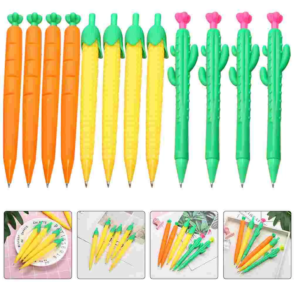 

12 Pcs Cute Mechanical Pencil Child Carrot Propelling Pencils Plastic Household