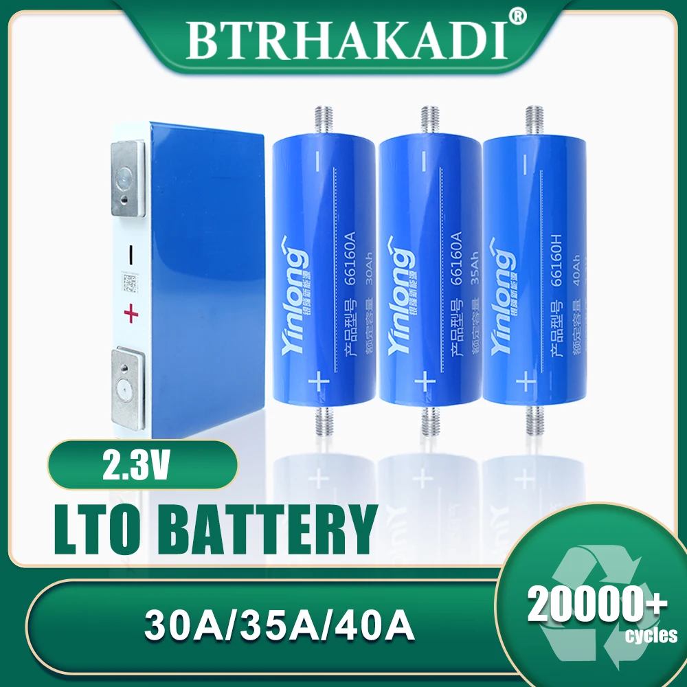

Yinlong 66160 2.3V 30A/35A/40A Lithium Titanate LTO Battery Low Temperature Resistant Batteries DIY 12V 24V 36V Storage Cells