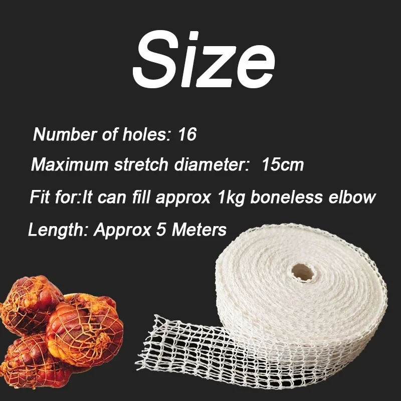 Meat Netting Roll Elastic Ham Sausage Net Butcher's String Hot Dog Sausage Packaging Net Kitchen Accessories Meat Cooking Tool