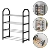 Metal shoe rack 4-Tier Assembled Shoe Stand Trapezoidal Home Shoes Organizer Holder Shoe Shelf for Living Room ﻿ 1