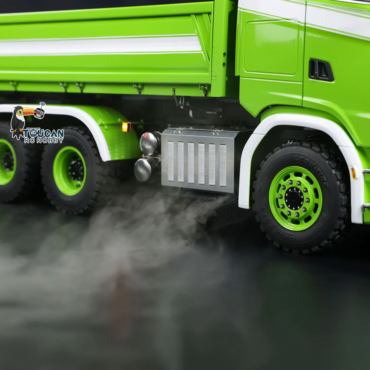 RTR 770S LESU RC Hydraulic Dump Truck 6x6 1/14 Remote Control 3 Ways Tipper Dumper 3 Speeds Vehicle Light Sound Set Smoking Unit 6