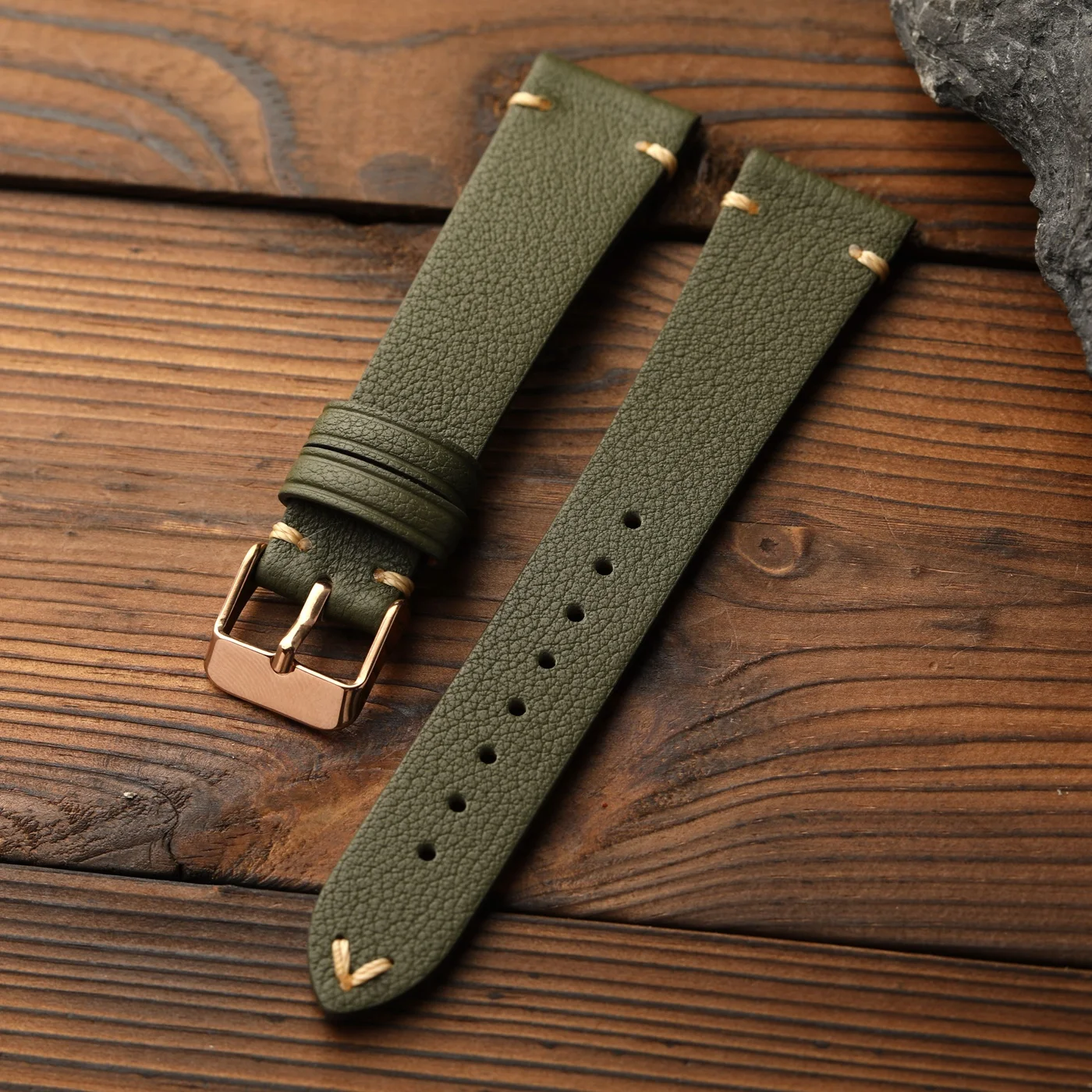 Handmade Retro Sheepskin Leather Watch Strap, Soft Genuine Leather