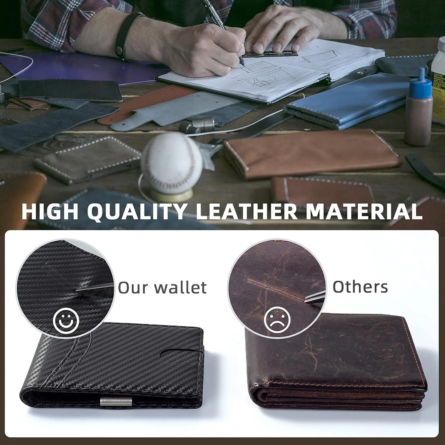 Mutural Minimalist Slim Wallet for Men 2