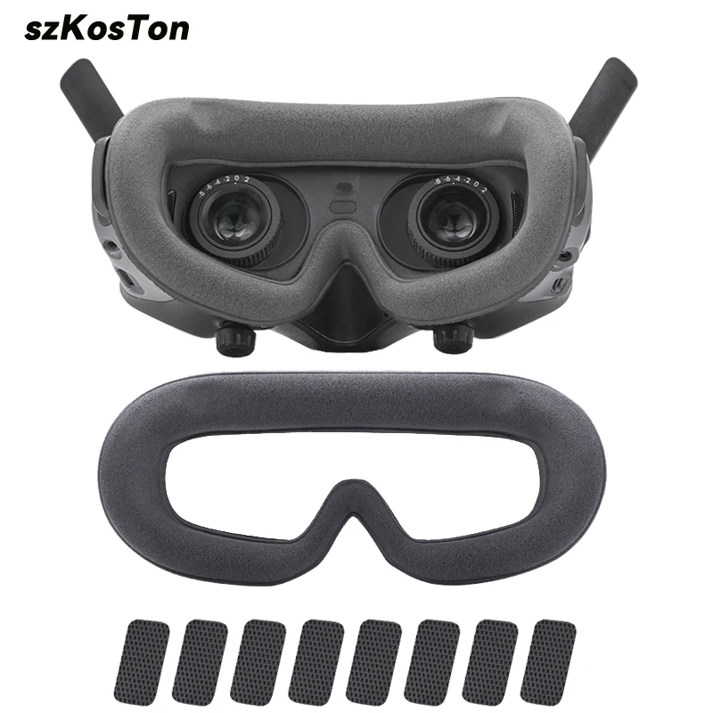 Gros plan sur le coussinet de masque pour lunettes Avata 2, montrant la texture en éponge et le design ergonomique.