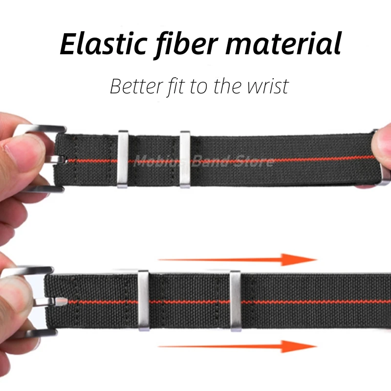Elastic Nylon Waterproof Outdoor Sport Watchband Strap
