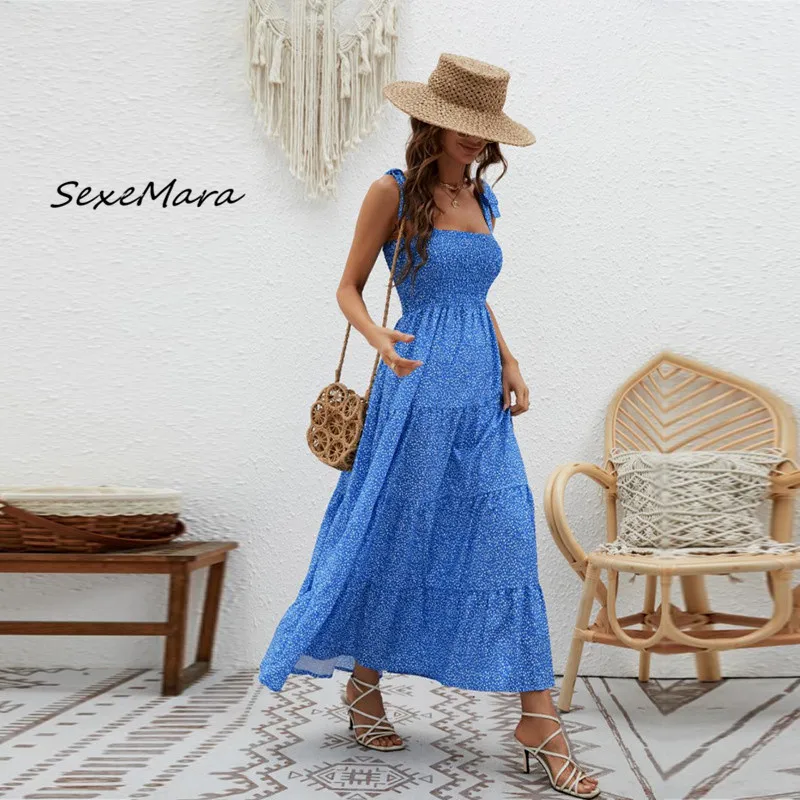 

2023 Casual Long Dress Summer Women Bohe Print Sexy Dresses