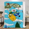 Adventure Time Fluffy Soft Blankets and Throws Luxury Throw Blanket King Size Beach Towel Interior for Home Microfiber Bedding 2