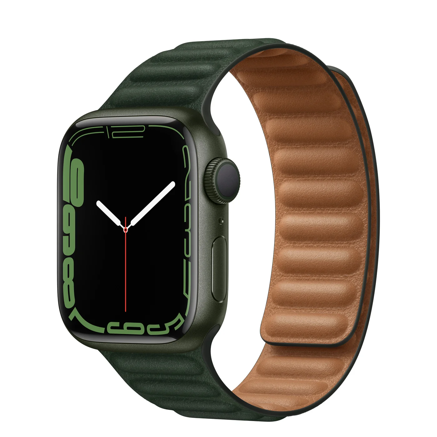 Apple watch series 7 green leather band Clearance