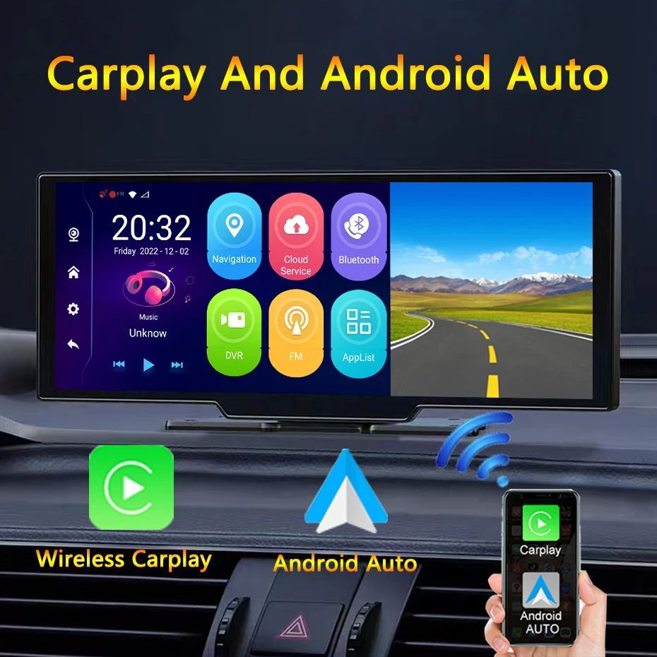 10.26 ġ 4G  ķ ̷, ȵ̵ 10, GPS, FHD, 1080P, DVR, ī÷, ȵ̵ ڵ ̺   ,  