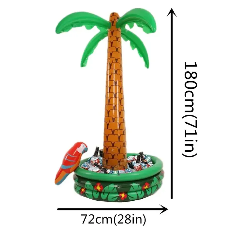 New 180cm Inflatable Coconut Tree Bar Props Hawaiian Series Palm Tree Ice Beverage Buffet Beach Party Inflatable Toy 6