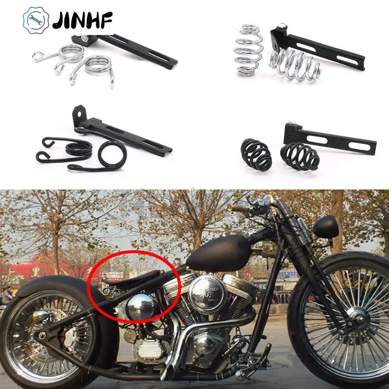 

2PCS Motorcycle Solo Seat Mount Kit Driver Seat Springs Bronze /Black/Chrome For Harley