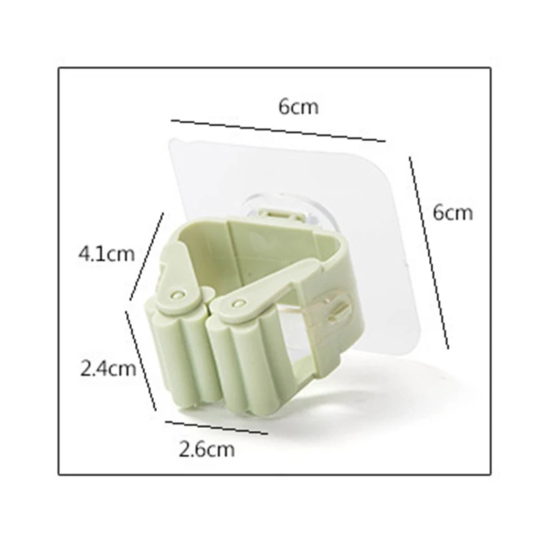 

1 PCS Adhesive Hooks Wall Mounted Mop Organizer Holder Brush Broom Hanger Home Storage Rack Bathroom Suction Hanging Pipe Hooks