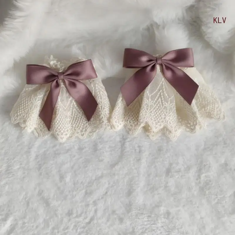 False Flared Sleeves Detachable Autumn Winter Sweater Decorative Sleeves Flared Wrist Beading Organ Wrist Cuffs