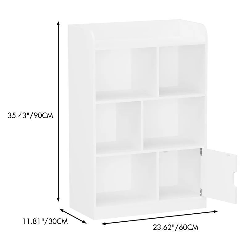 Kids Bookcase,Bookshelf with 6 Compartments,Freestanding Shelves and Cube Organizer,for Bedroom Living Room Office Closet School 6