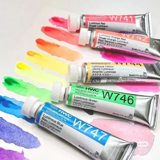 Holbein 2024 New Watercolor Color Set 12 Colors 5ml Artist Luminus Acuarela  Palette Beginner Art Supplies Student Supplies 4