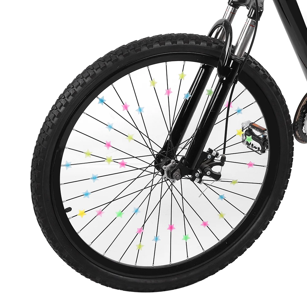 36PCS Star Beads Children Plastic Bike Wheel Spoke Bead Clips Bicycle Spokey Decoration