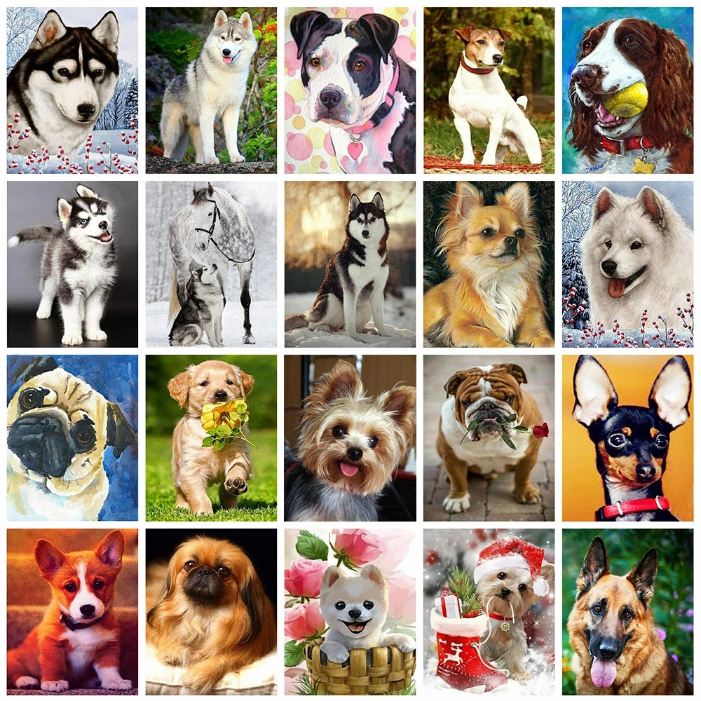 EverShine Diamond Painting Dog Full Square Drill 5D DIY Diamond Embroidery Animals Mosaic Sale Rhinestone Art Home Decor
