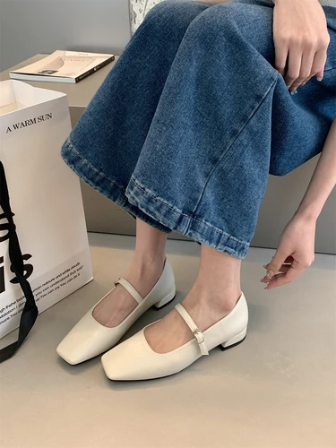 여성용 봄 노새 신발 샌들, 백 스트랩, 스퀘어 토, 얕은 슬라이드, 캐주얼 클래식, 야외 슬립온 플랫 싱글 슈즈 3