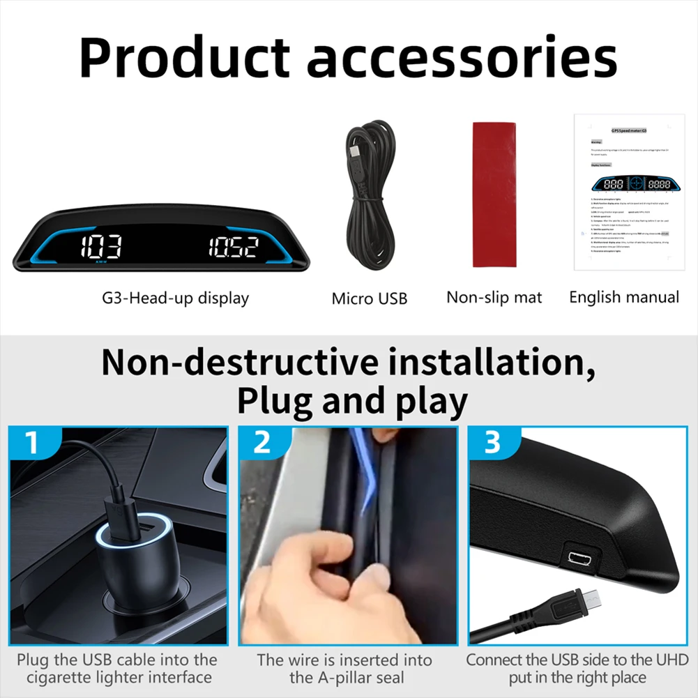 ڵ  Ƿ  溸,  GPS OBD2 HUD G2  ÷ ӵ  Ÿ ħ   