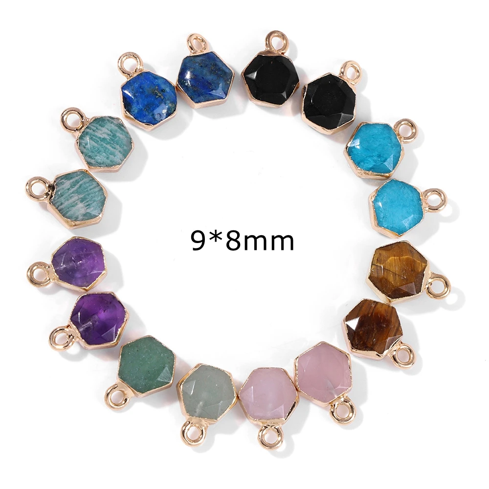 Wholesale Classic Hexagon Beads Natural Soccer Ball Shape Reiki Pendant Lapis Lazuli Healing Reiki Pendant For Jewelry Making