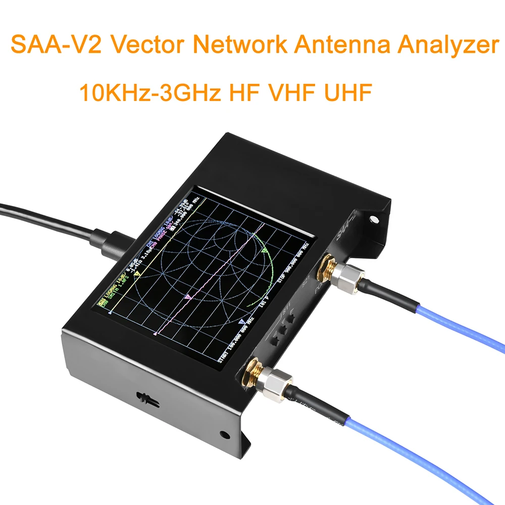 NanoVNA 벡터 네트워크 분석기, 단파 안테나 분석기, HF VHF 네트워크 분석기, SAA2 V2, 10KHz -3GHz, 3G