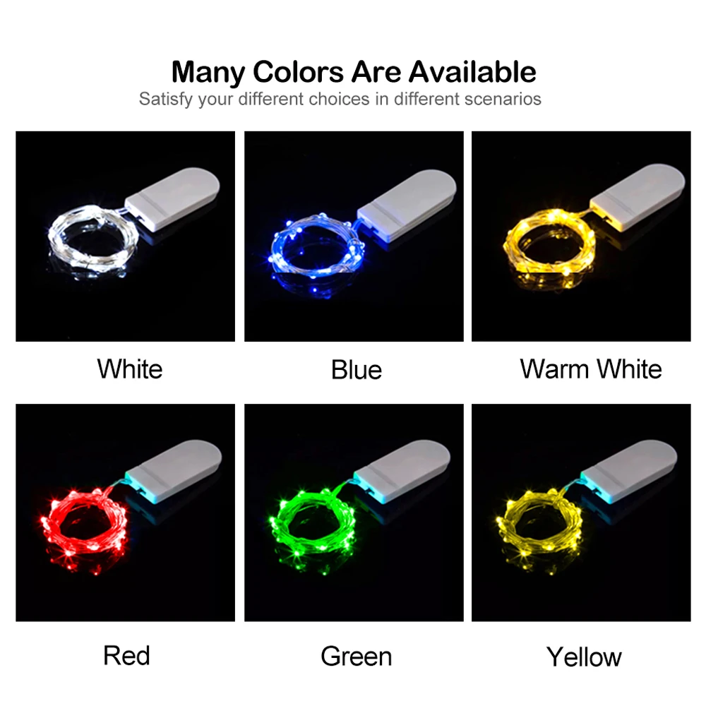 Fairy lights 1M 2M 3M 5M LED Mini Christmas Copper Wire String Waterproof Wedding Xmas Garland Party