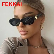 

2022 Cat Eye Sunglasses Women UV400 Rectangle Sun Glasses Men V Vintage Sunglass Designer Small Fashion Ladies Shades Oculos