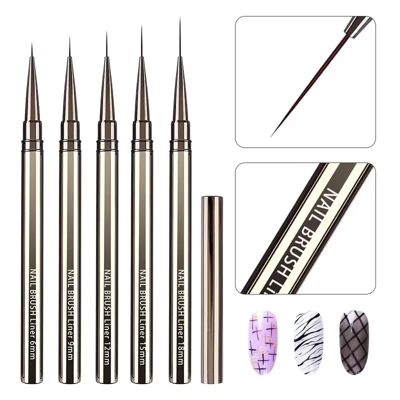 Nail Art Brush Set 5PCS/set 6/9/12/15/18mm