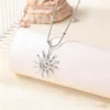 Collier géométrique en acier inoxydable pour femmes, pendentif tournesol, chaîne de clavicule, accessoires de bijoux esthétiques