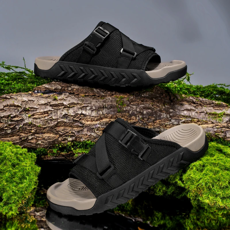 Summer Men Adjustable Outdoor Slippers Anti Slip Size 39-45