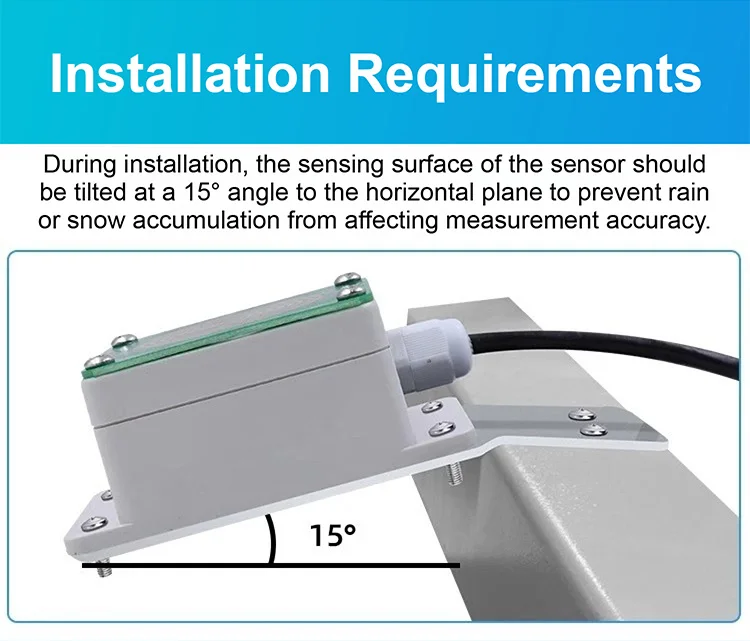 ZTS-YUX RS485 Rain Snow Detection Sensor 12–24V DC Auto Heating for Outdoor Gree