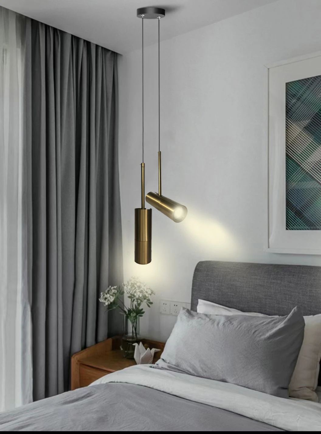 Living Room Chandelier Light Ceiling Pendant Spot Lamp AC110V AC220V one or two heads