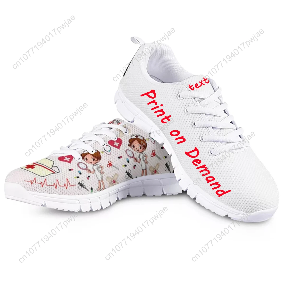Light Luxury European Pattern Flat Sneakers Non-slip Gauze Breathable Sport Shoes