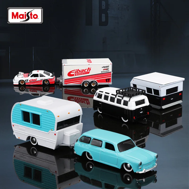 Maisto 1:64 Die-Casting Alloy Transport Vehicle Model Classic Collection Decoration Enclosed Trailer Model Boy Car Toy Gift 3