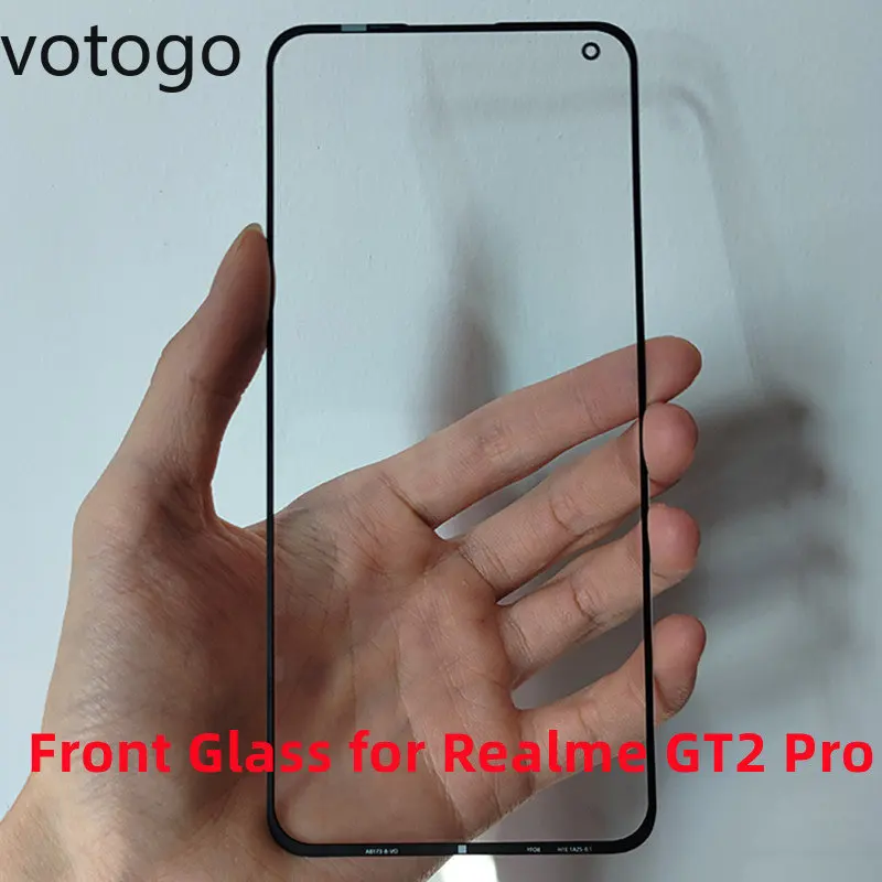 Substituição da Tela de Vidro Frontal para Realme Gt2 Pro 5g gt Exterior Display Lcd Painel Toque Lente Mais Oca Peças Reparo Gt2pro